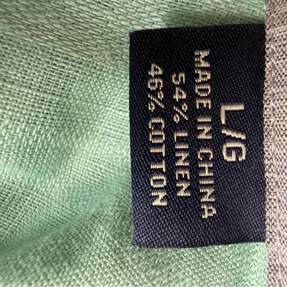 Tommy Bahama Men’s Linen/Cotton Blend Long Sleeve Button Down Shirt. Size Large - Picture 9 of 10
